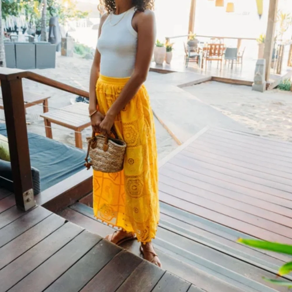 Hunter Bell Yellow Crocheted Two-Piece Set - Picture 2 of 14
